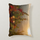 自然を見渡す緑の木の撮影 アクセントクッション (正面(垂直))