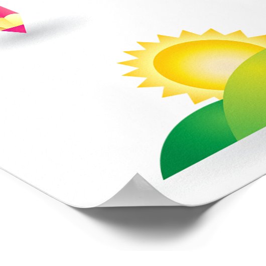 自然アイコン ポスター (角)