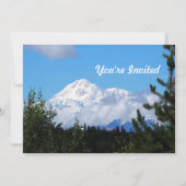 自然アラスカデナリシーナリーフォト誕生日 招待状 (正面)