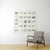 自然アルファベットの探索 |ウッドランドABCタペストリー タペストリー (インサイチュ(横))