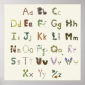 自然アルファベットキッズエデュケーショナルボタニカルABC ポスター (正面)