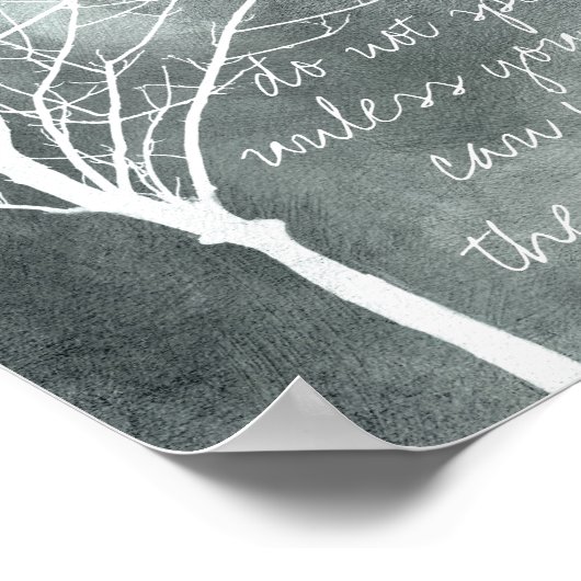 自然アートのポスター引用文は禅の話諺ではない ポスター (角)