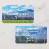 自然アートの山の風景の雲 名刺 (正面/裏面)