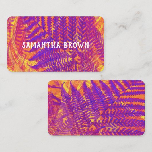 自然アートカスタムデザイン名刺パープル 名刺 (正面/裏面)