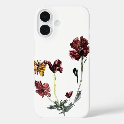 自然アートバタフライポピー Case-Mate iPhoneケース (裏面)