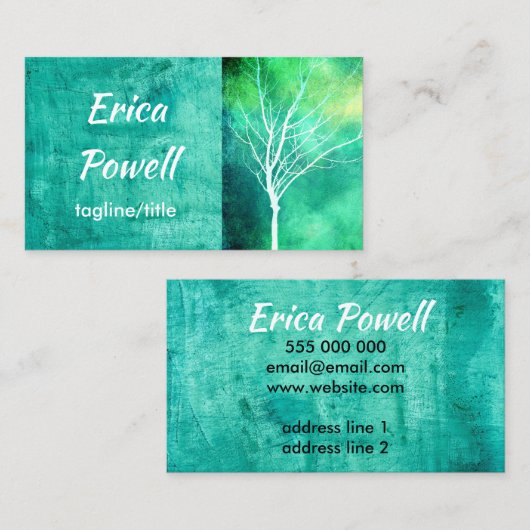 自然アートビジネスカスタムカード両面 名刺 (正面/裏面)