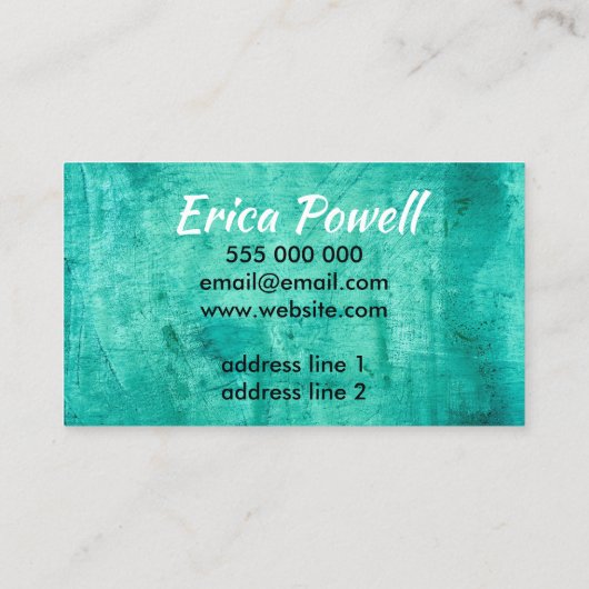 自然アートビジネスカスタムカード両面 名刺 (裏面)