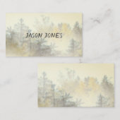 自然アートフォグオンマウンテンパインズカスタム 名刺 (正面/裏面)