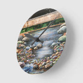 自然アートブルックinフォレスト ラウンド壁時計 (傾斜)