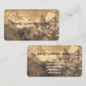 自然アートマウンテンパインツリーセピアカスタムトーン 名刺 (正面/裏面)