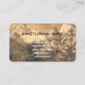 自然アートマウンテンパインツリーセピアカスタムトーン 名刺 (裏面)
