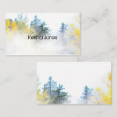 自然アートマウンテンパインフォグインカスタムズ 名刺 (正面/裏面)