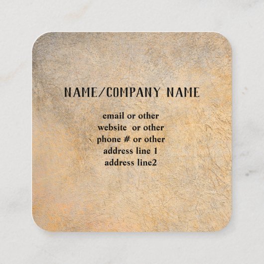 自然アートマウンテンブルースカイランドスケープアウトドア スクエア名刺 (裏面)