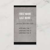 自然アート個人用名刺カスタムカード 名刺 (裏面)