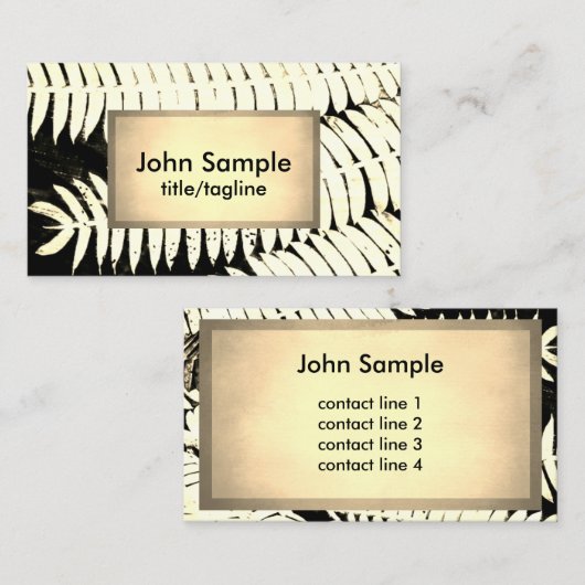 自然アート名刺セピア写真 名刺 (正面/裏面)