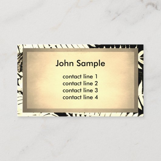 自然アート名刺セピア写真 名刺 (裏面)