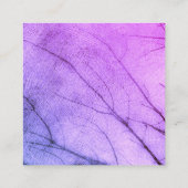 自然アート名刺テンプレート（紫） スクエア名刺 (裏面)