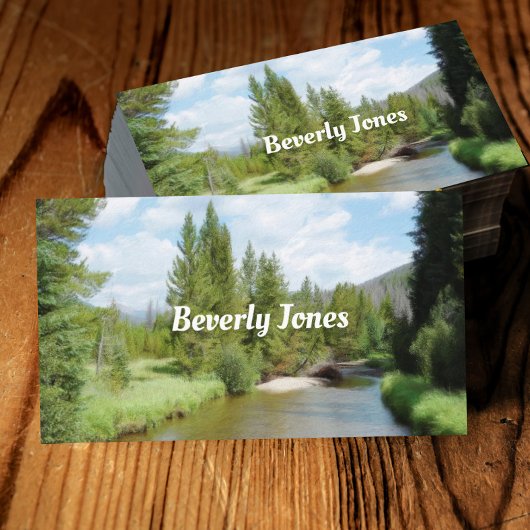 自然アート山川夏の風景 名刺