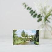 自然アート山川夏の風景 名刺 (スタンド正面)