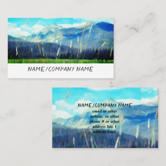 自然アート山水青空 名刺 (正面/裏面)