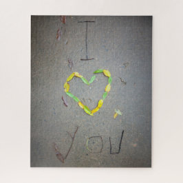 自然アート愛する杖と葉 ジグソーパズル