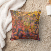 自然アート紅葉赤と黄 クッション (ブランケット)