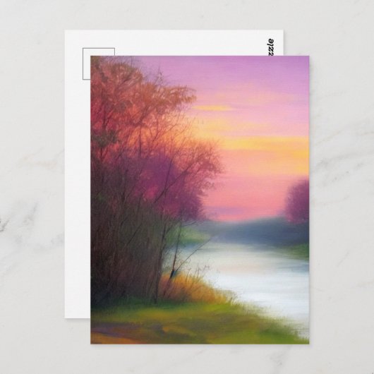 自然アート:川の下 ポストカード (正面/裏面)