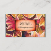 自然ア葉ートテラコッタ色の両面 名刺 (正面)
