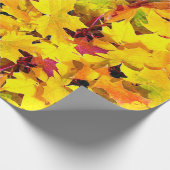 自然イエローオレンジレッド紅葉 ラッピングペーパー (角)
