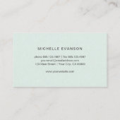 自然イチョウ葉ミントグリーンシンプル 名刺 (裏面)