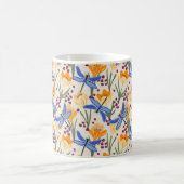 自然インスパイアとクロッカスフローラ コーヒーマグカップ (中央)