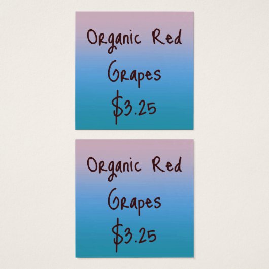 自然インスパイアの勾配価格ラベル (正面&裏面)