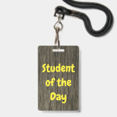 自然インスパイアの「日の学生」バッジ バッジ (Front with Lanyard)