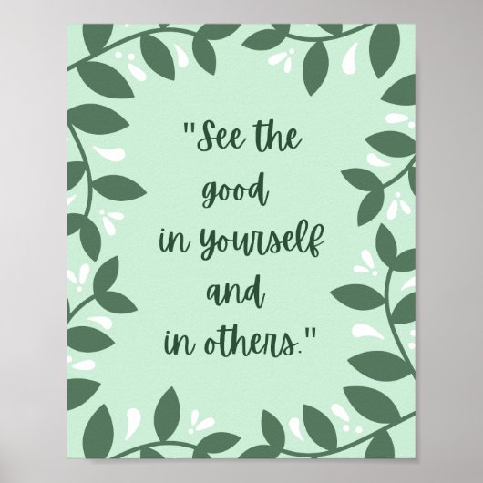 自然インスパイアやる気を起こさせる引用文 ポスター (正面)