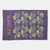 自然インスパイアカスタムモノグラム手拭 キッチンタオル (横)