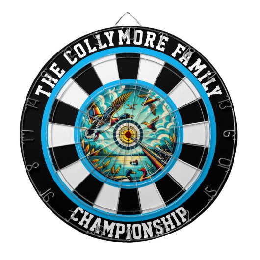 自然インスパイアダック狩りアート ダーツボード (正面)