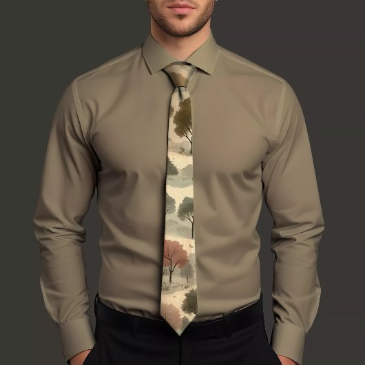 自然インスパイアデザイン ネクタイ