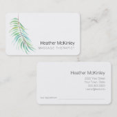自然インスパイアパームリーフグリーナリー名刺 予約カード (正面/裏面)