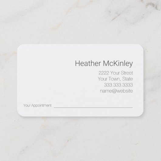 自然インスパイアパームリーフグリーナリー名刺 予約カード (裏面)