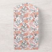 自然インスパイアフローラ：カーネーション花模様 オールインワン招待状 (外側)