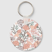 自然インスパイアフローラ:カーネーション花模様 キーホルダー (裏面)