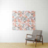 自然インスパイアフローラ：カーネーション花模様 タペストリー (インサイチュ(横))