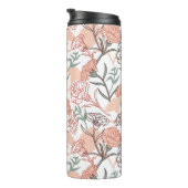自然インスパイアフローラ：カーネーション花模様 タンブラー (回転右)