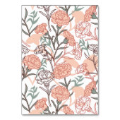 自然インスパイアフローラ：カーネーション花模様 テーブルナンバー (正面)