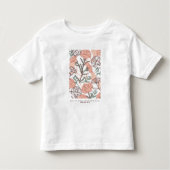 自然インスパイアフローラ：カーネーション花模様 トドラーTシャツ (正面)