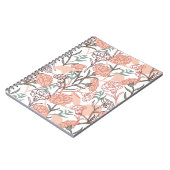 自然インスパイアフローラ:カーネーション花模様 ノートブック (左側)