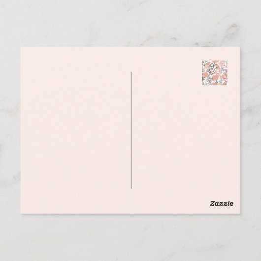 自然インスパイアフローラ：カーネーション花模様 ポストカード (裏面)