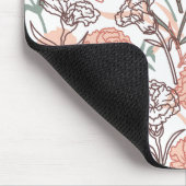 自然インスパイアフローラ:カーネーション花模様 マウスパッド (コーナー)