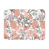 自然インスパイアフローラ：カーネーション花模様 マグネット (横)