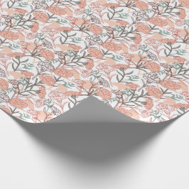 自然インスパイアフローラ：カーネーション花模様 ラッピングペーパー